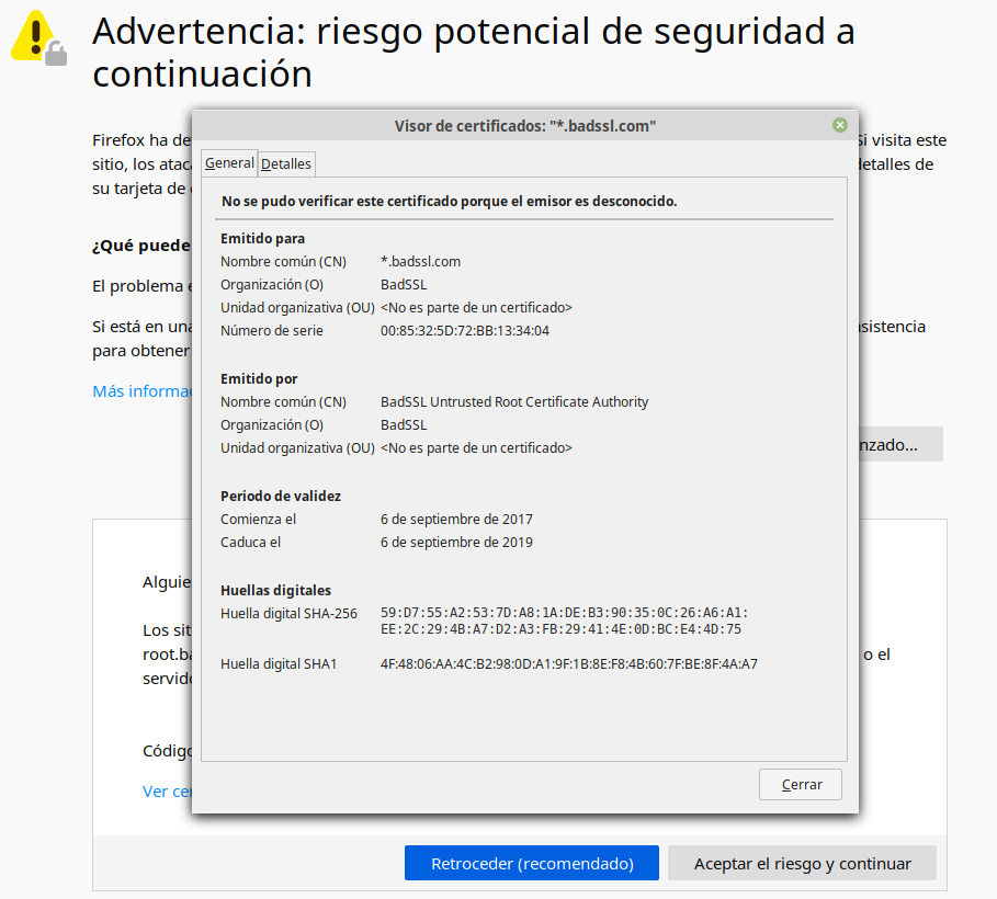 Entidad emisora desconocida