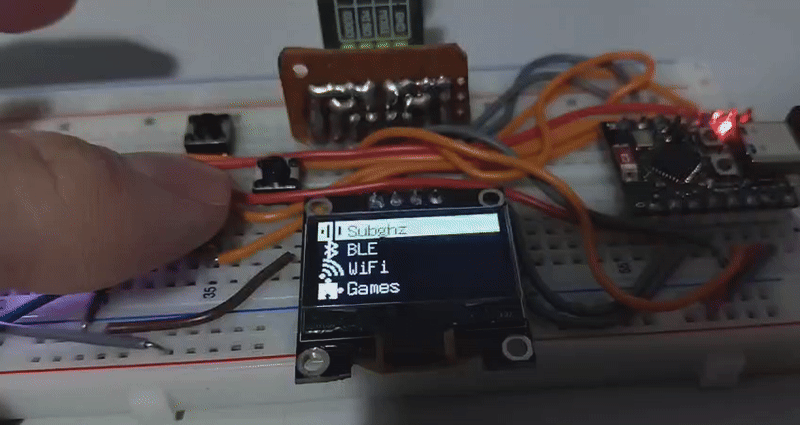 Desplazamiento del menú del firmware Vista del menú
