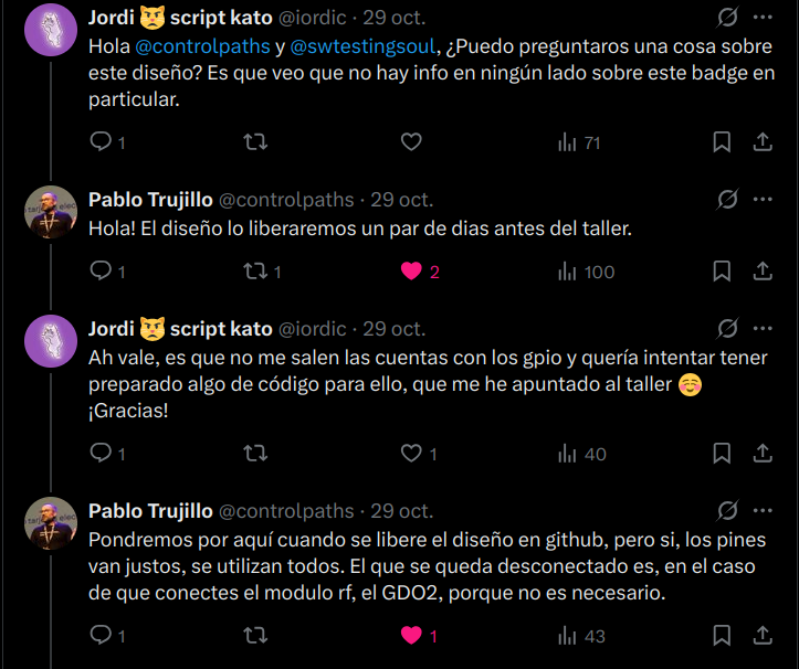 Preguntando en twitter sobre pines usados del esp32-c3 Duda sobre pines