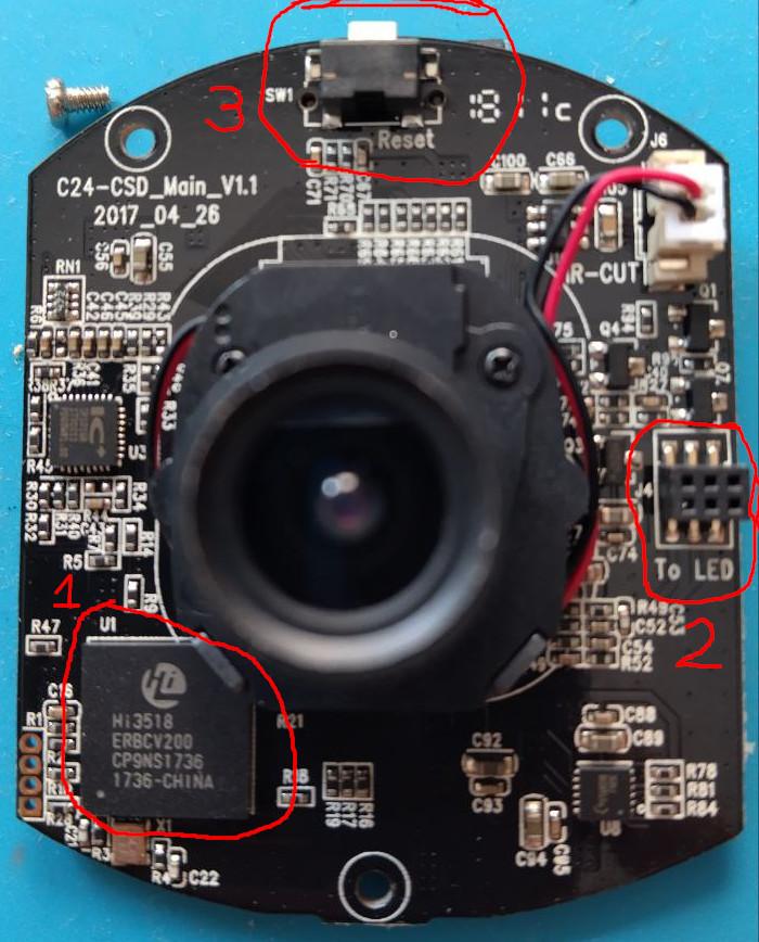 Frontal PCB cam