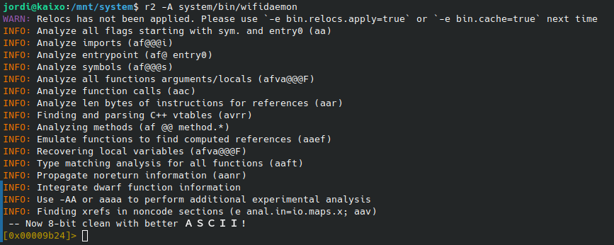 radare2 -A wifidaemon