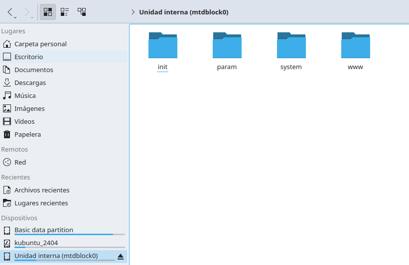 System partition mounted