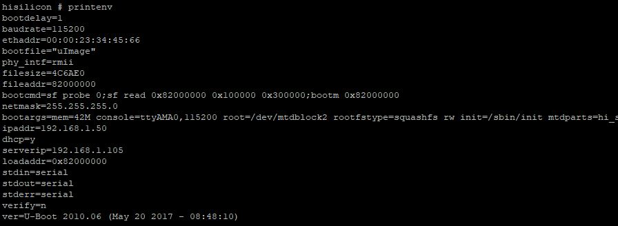 Environment variables U-boot